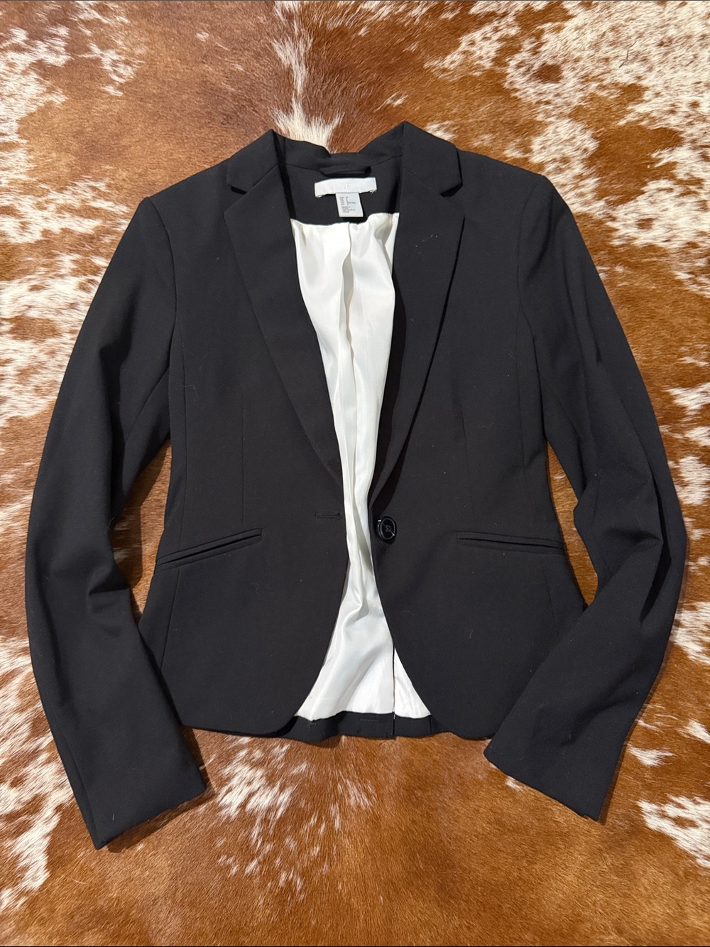 H&M Black Blazer with White Lining